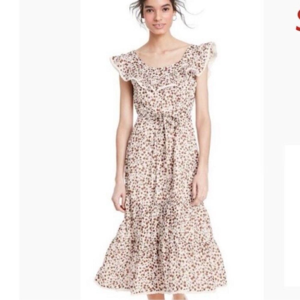 RIXO NWT brown floral dress